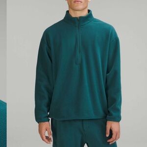 Lululemon Mens navy oversized fit fleece half zip sweater L